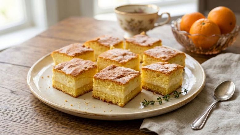 Prăjitură turnată cu cremă de brânză Hochland Crème Clasic și aromă de portocală/ Ușor de pregătit, va fi vedeta mesei de Paște