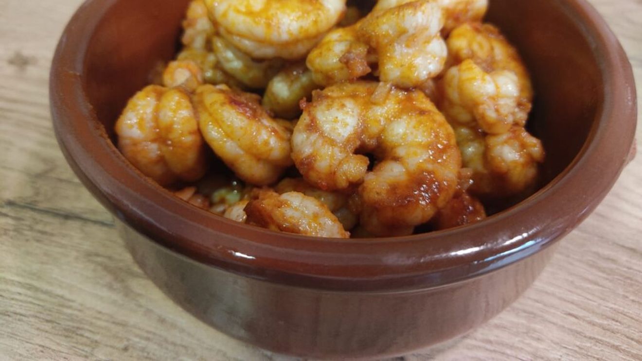 Rețetele Juanitei: Tapas. Gambas al ajillo - creveți cu usturoi